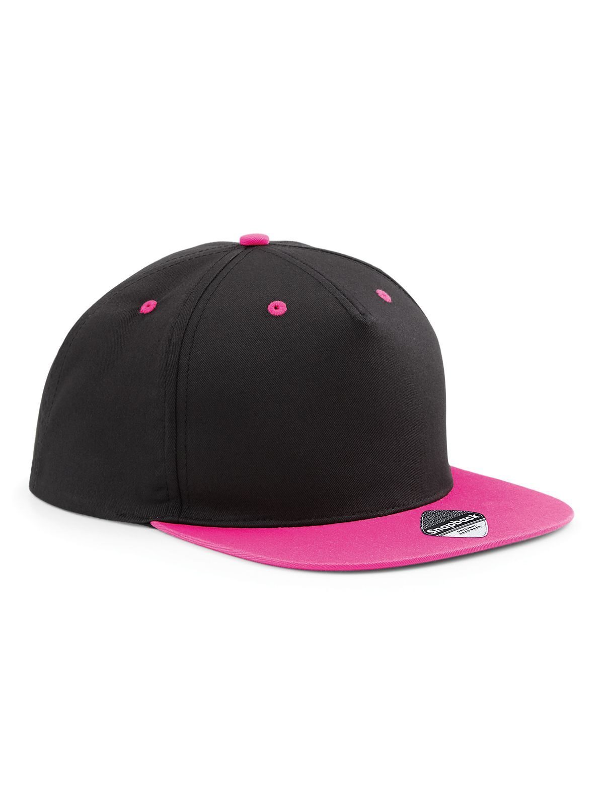 5-panel contrast snapback - BLKF - Zwart/fuchsia