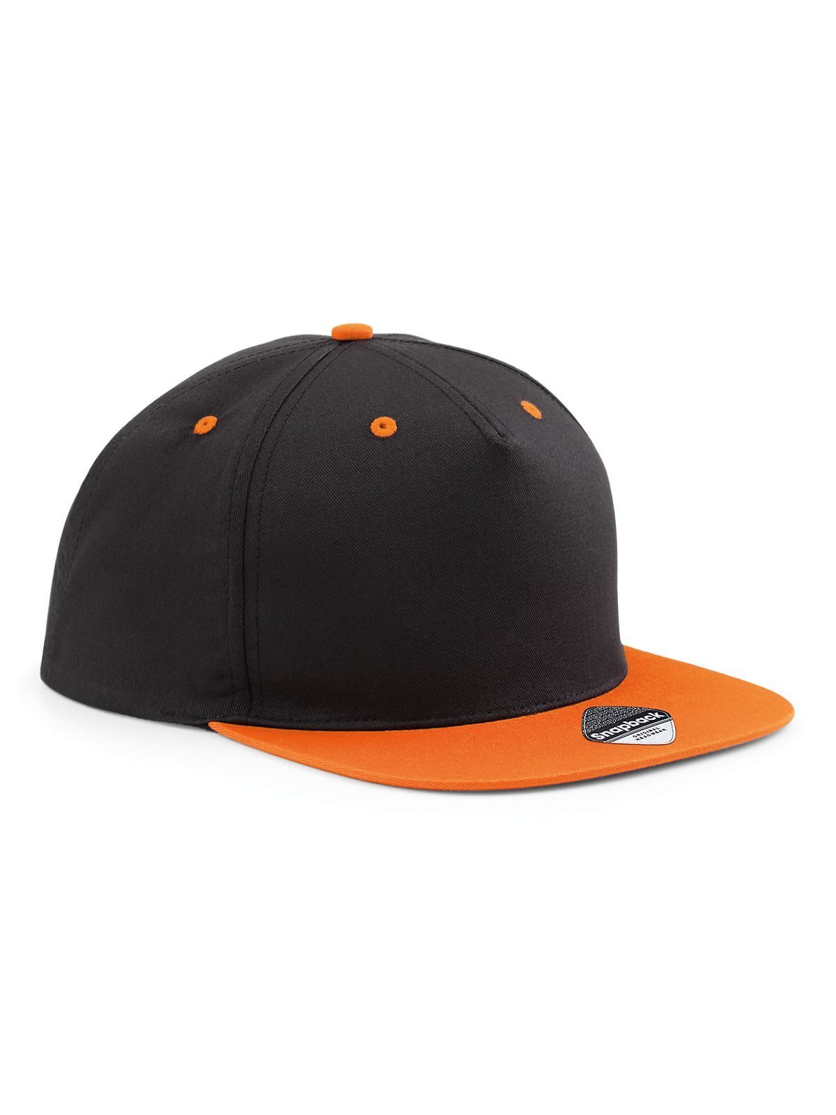 5-panel contrast snapback - BLKO - Zwart/oranje