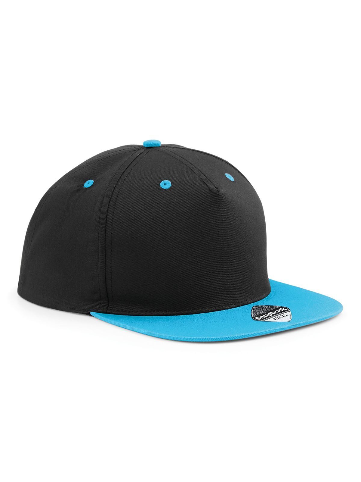 5-panel contrast snapback - BLKSB - Zwart/surfblauw