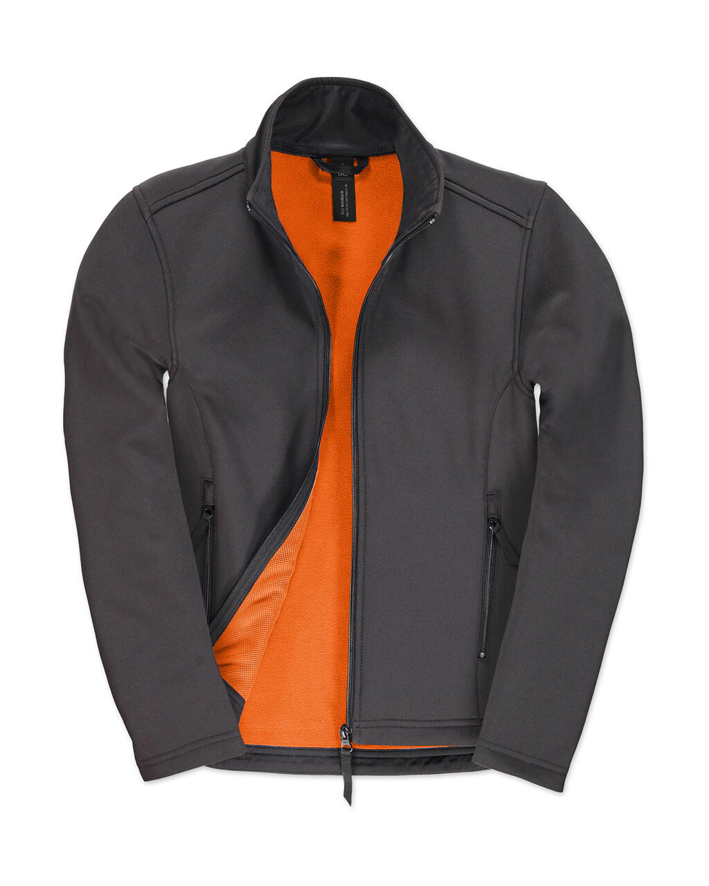 Veste softshell femme ID701/femme - 170 - Gris foncé/Orange fluo