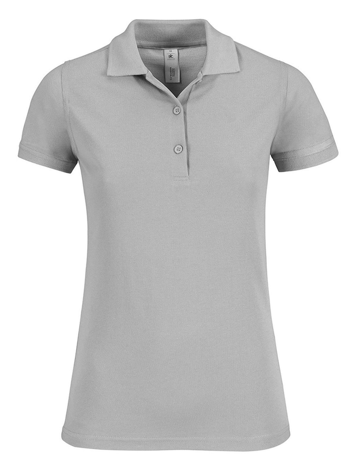 Polo piqué à manches courtes Safran Timeless pour femme - PG874 - Gris Pacifique