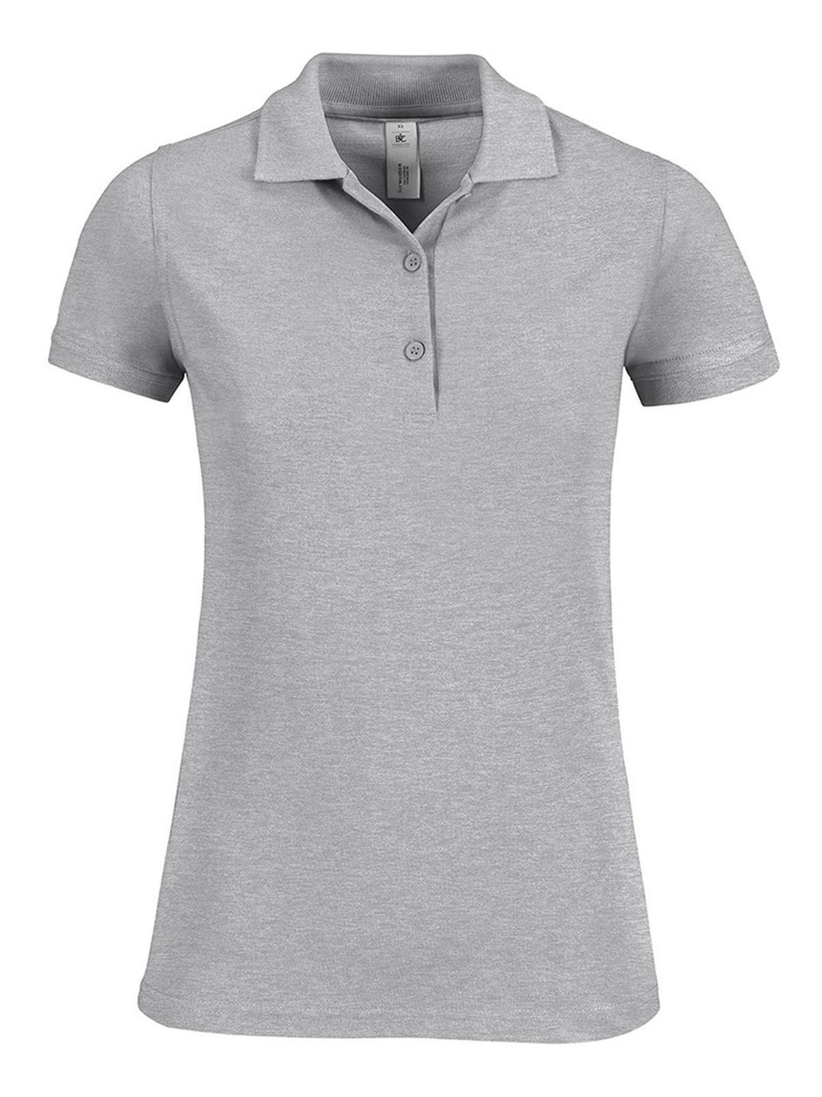 Polo piqué à manches courtes Safran Timeless pour femme - HG610 - Gris chiné