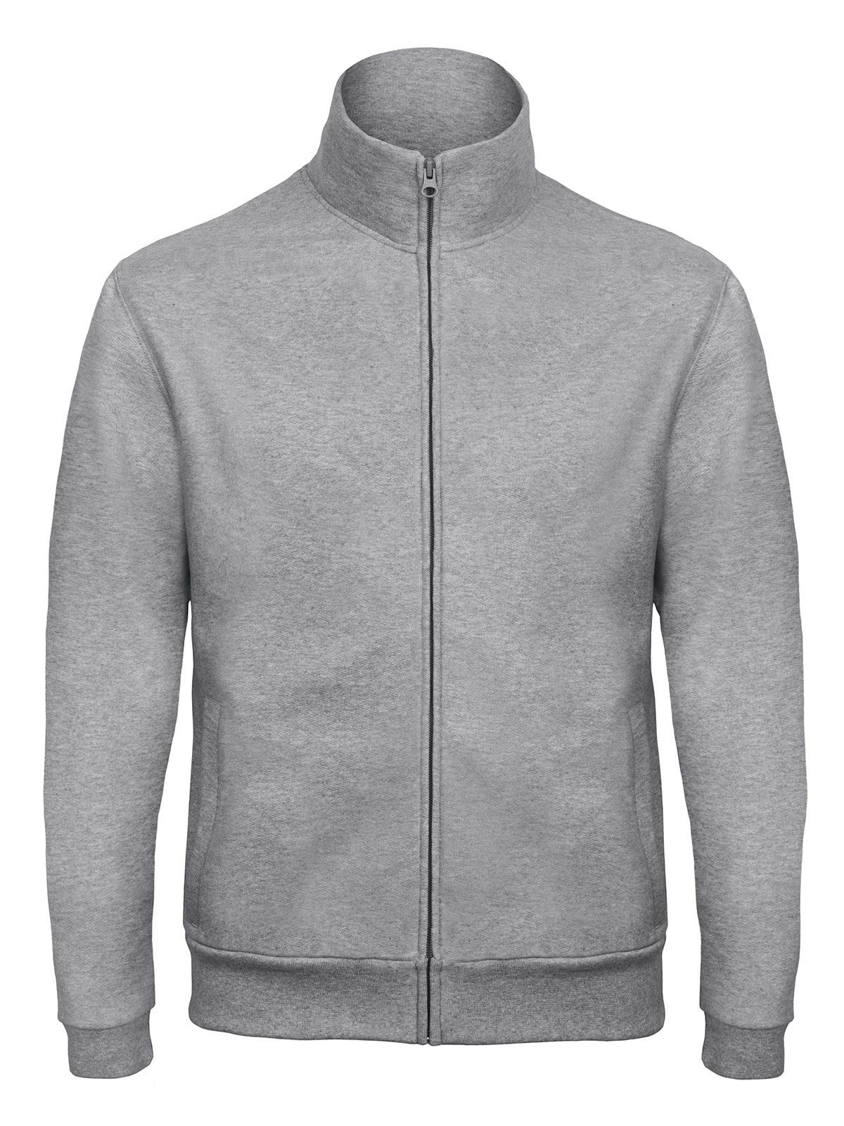Sweat-shirt unisexe à fermeture éclair longue ID206 - HG610 - Gris chiné