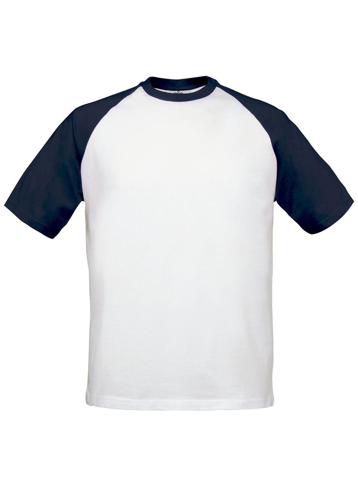 Baseball T-shirt - 908 - Wit/Marineblauw