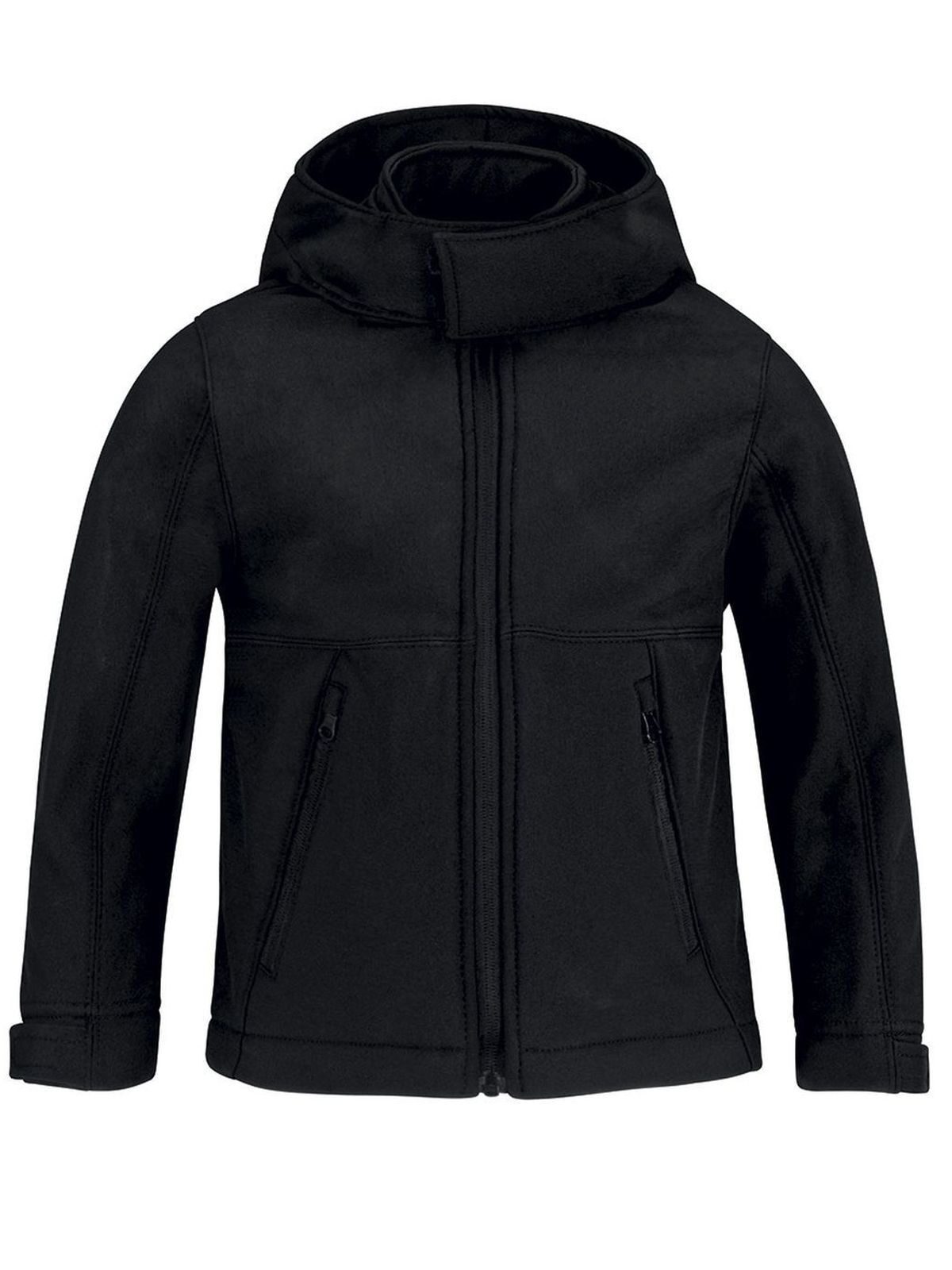 Veste softshell à capuche / Enfants - BL002 - Noir