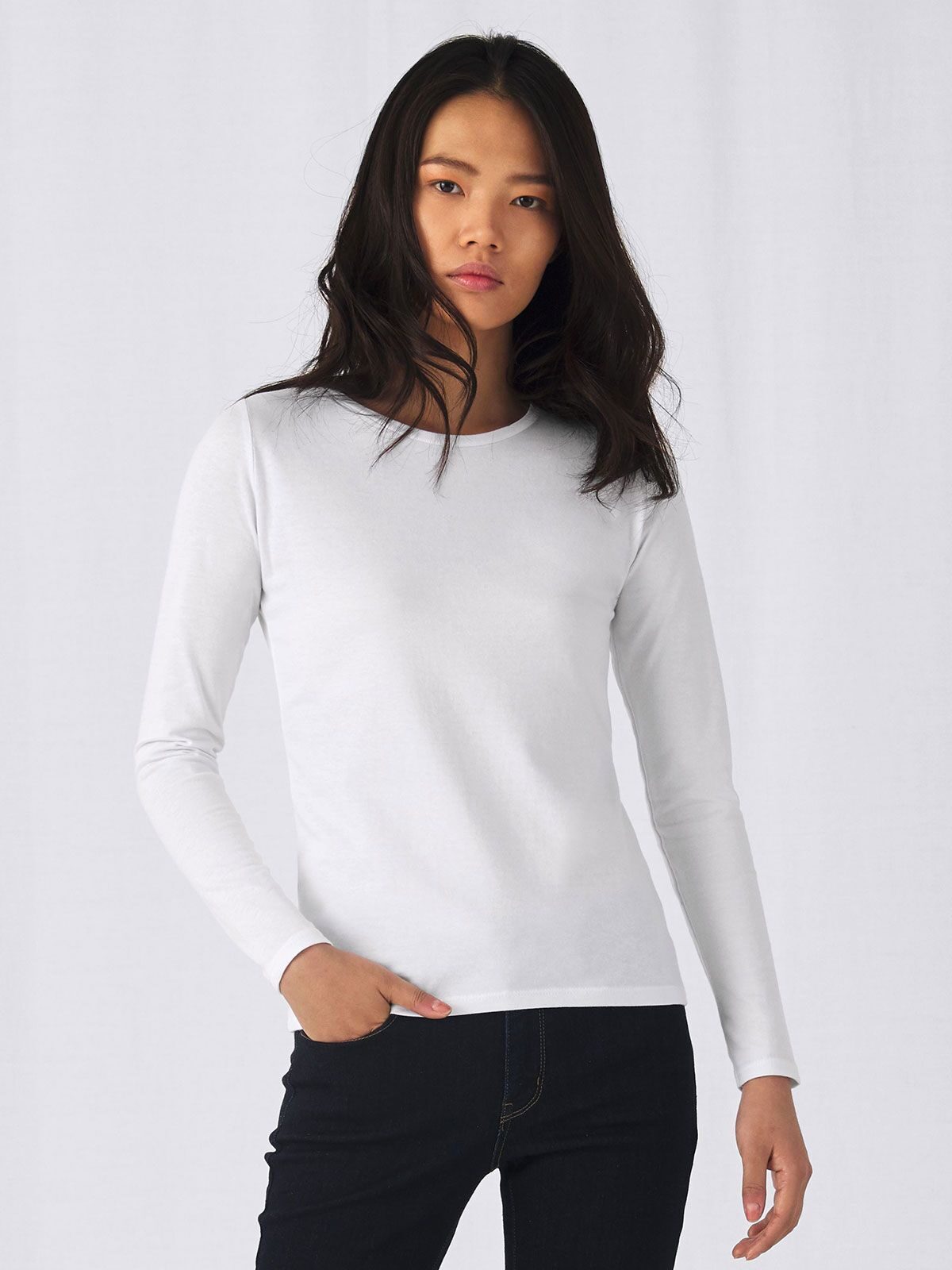 Dames T-shirt #E190 met lange mouwen