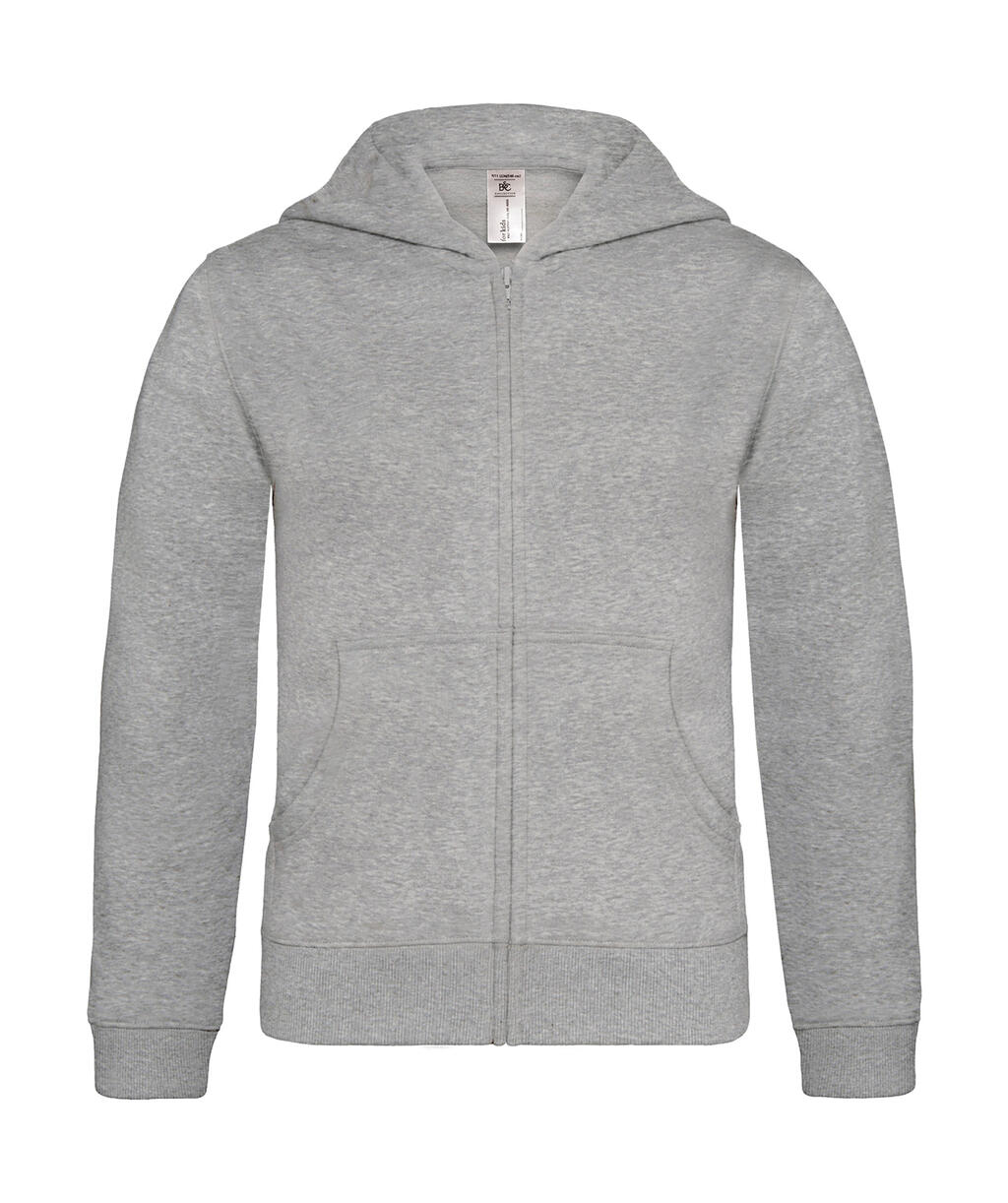 Sweat à capuche zippé pour enfants - HG610 - Gris chiné