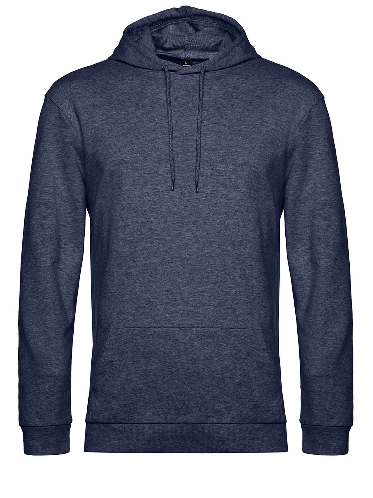 Sweatshirt à capuche - HN611 - Bleu marine chiné
