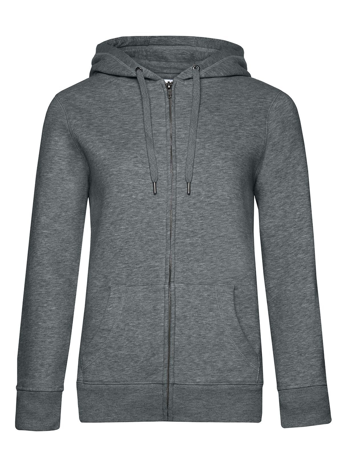 Capuche zippée QUEEN - HM623 - Gris chiné moyen