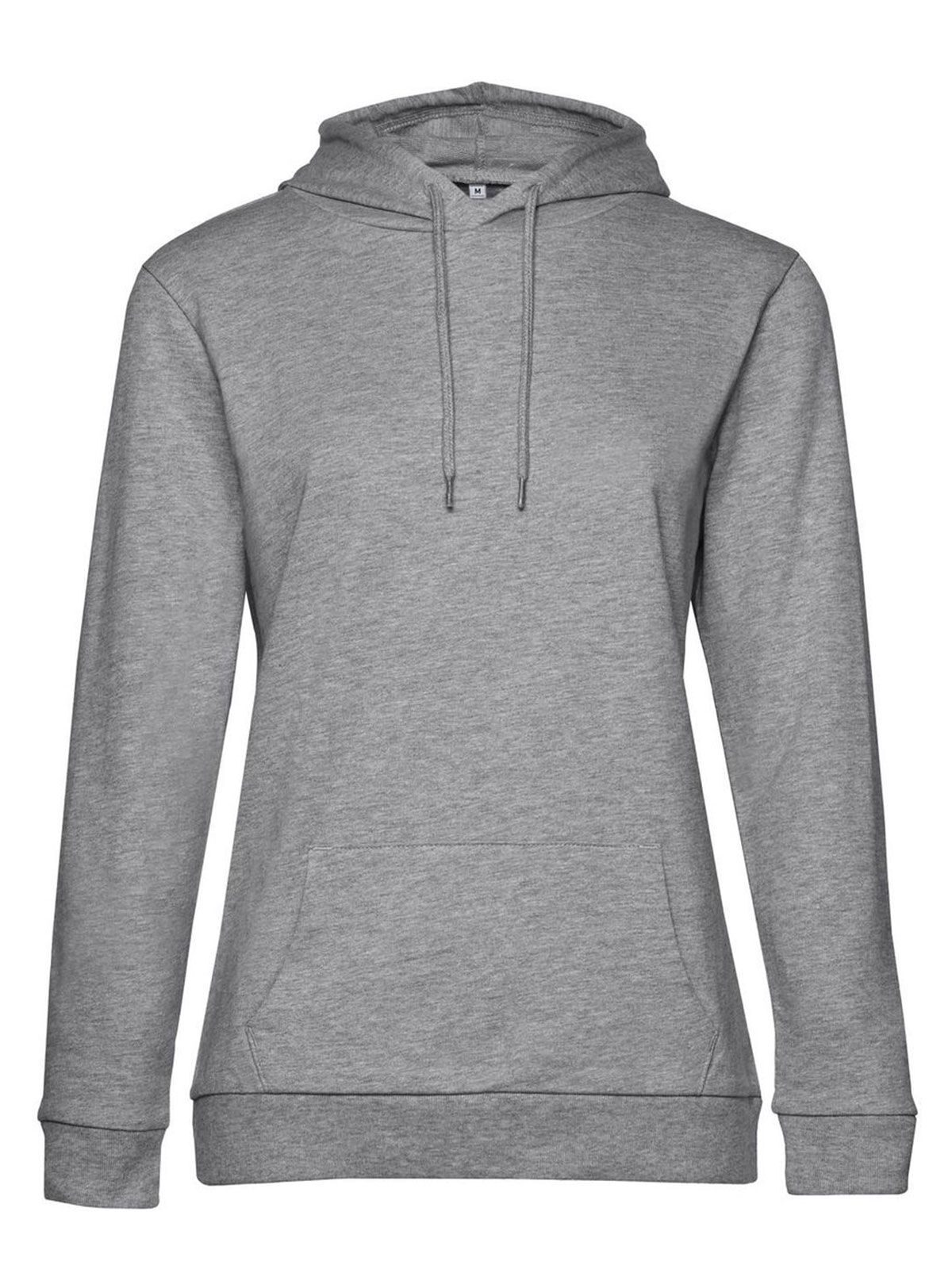 Sweat à capuche/femme - HG610 - Gris chiné