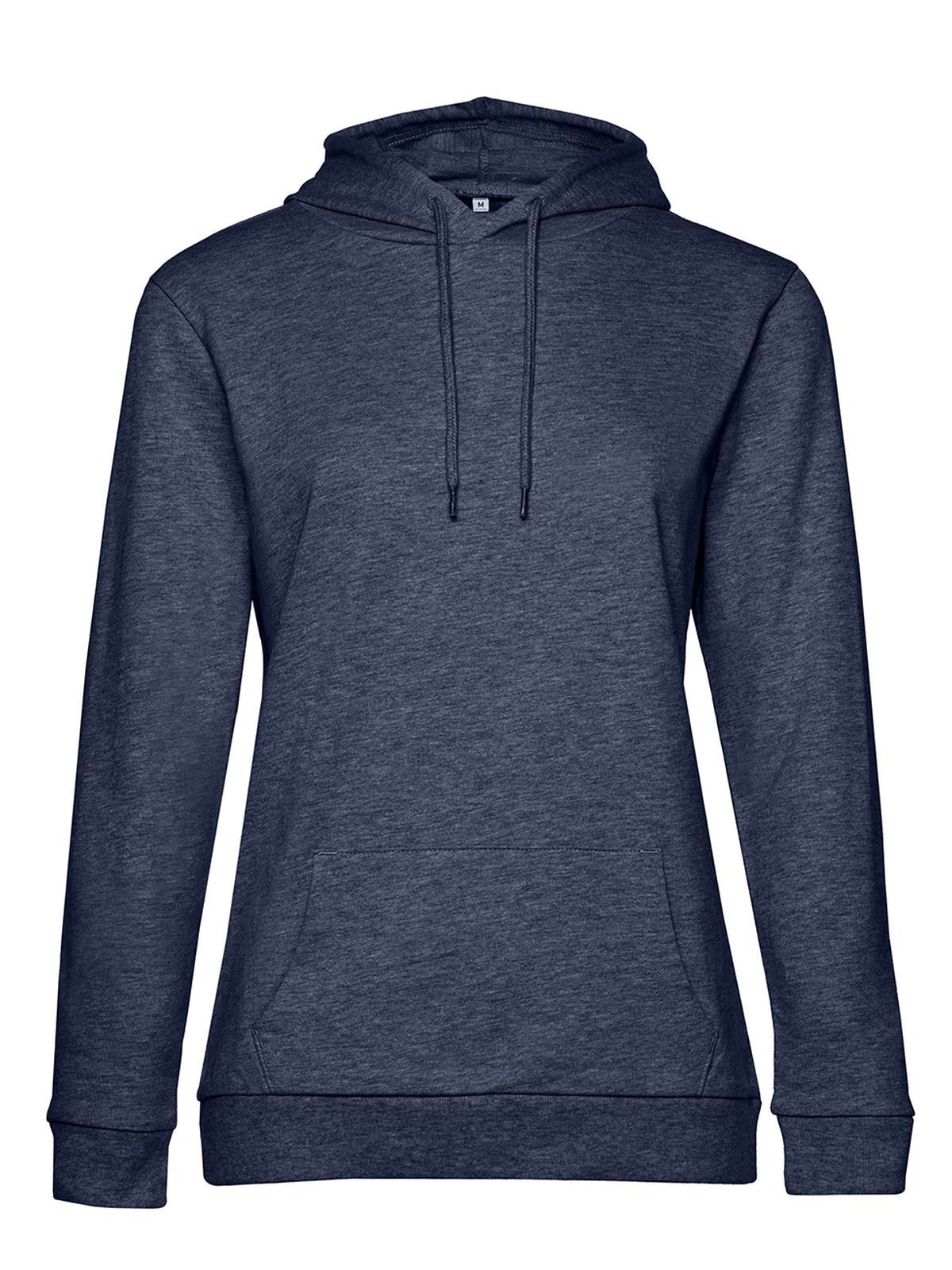 Sweat à capuche/femme - HN611 - Bleu marine chiné