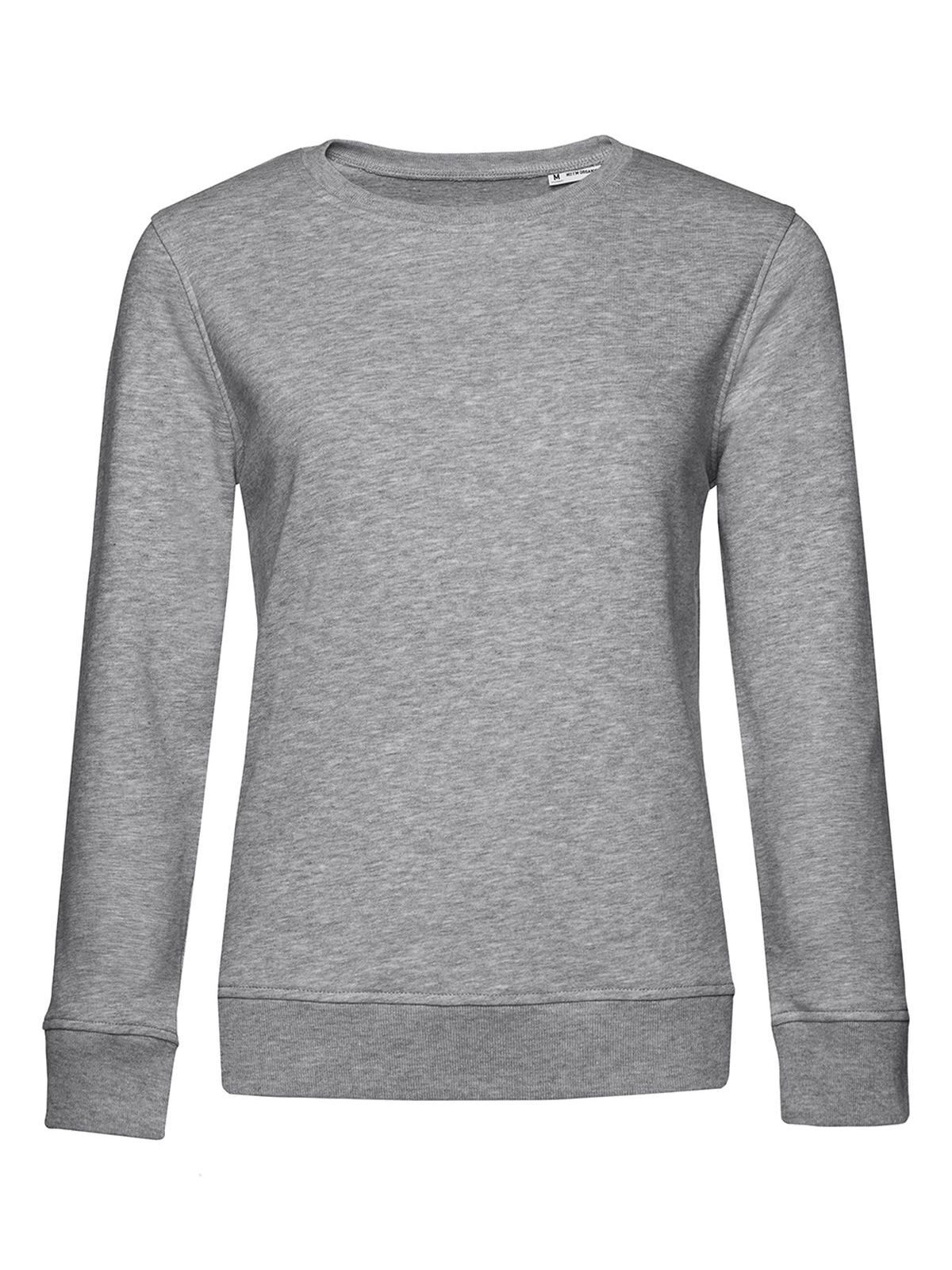 Pull col rond bio /femme - HG610 - Gris chiné