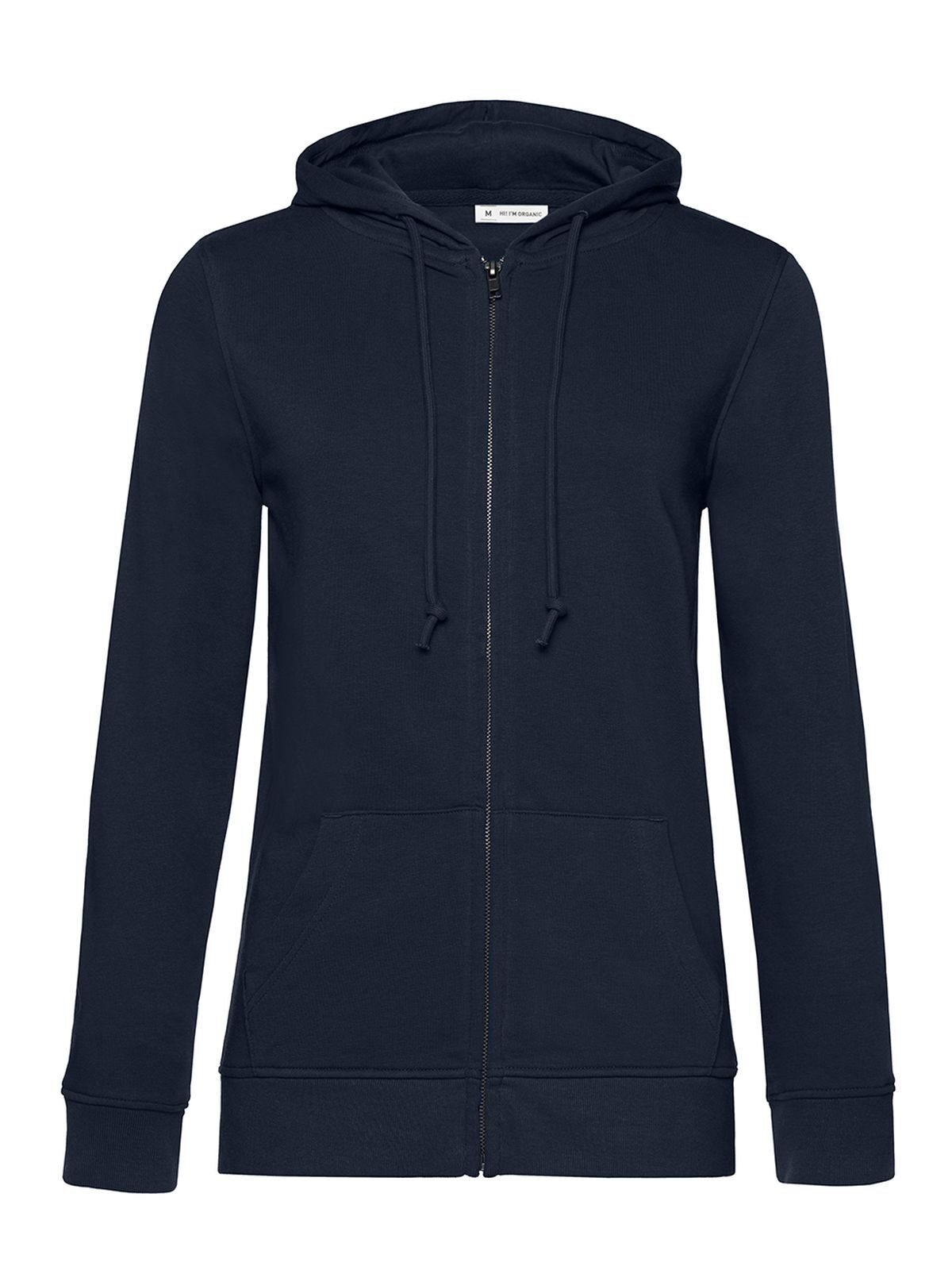 Sweat à capuche zippé bio /femme - NB006 - Bleu marine