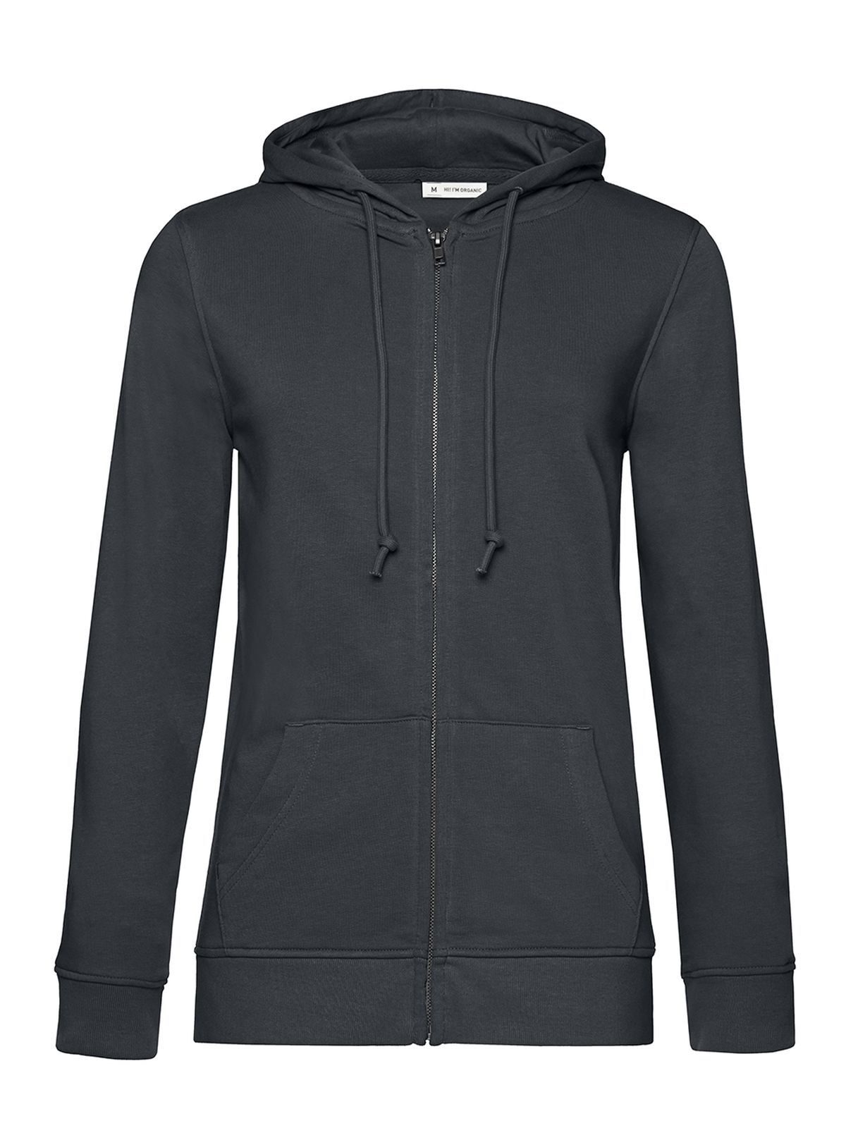 Sweat à capuche zippé bio /femme - AS669 - Asphalte
