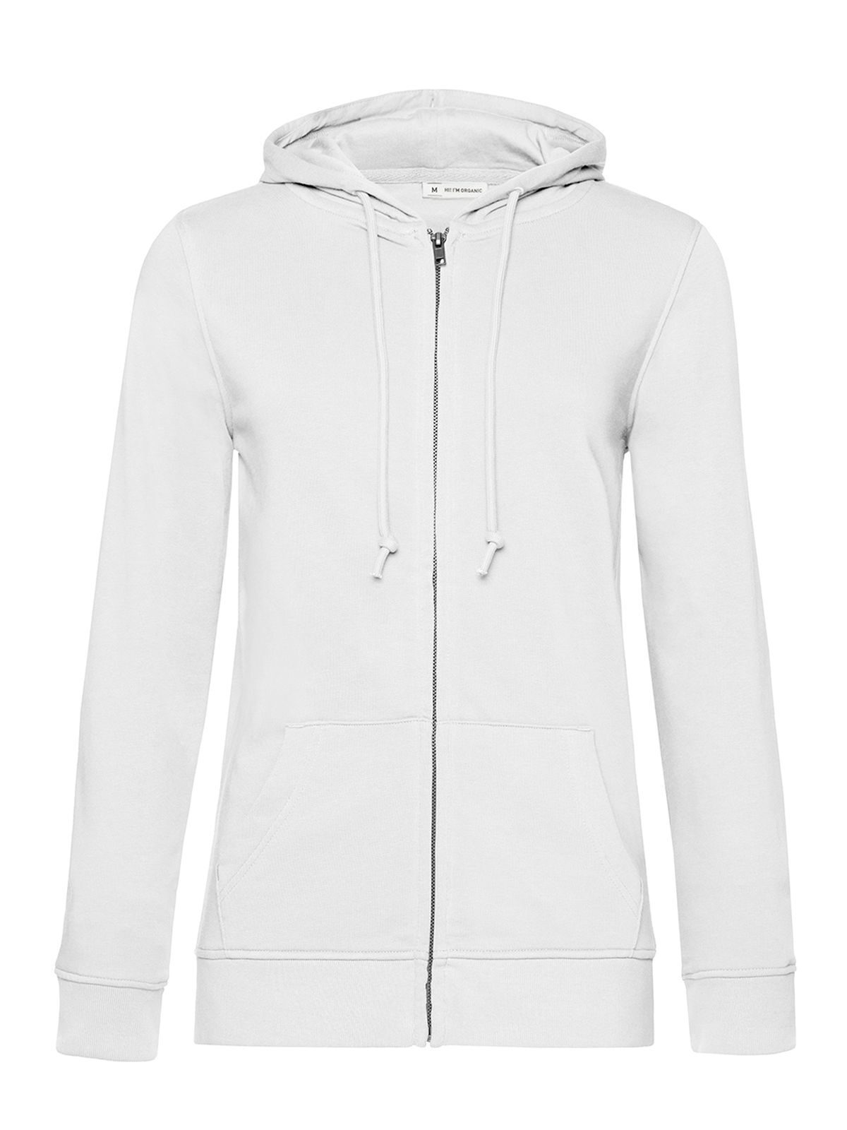 Sweat à capuche zippé bio /femme - WH001 - Blanc