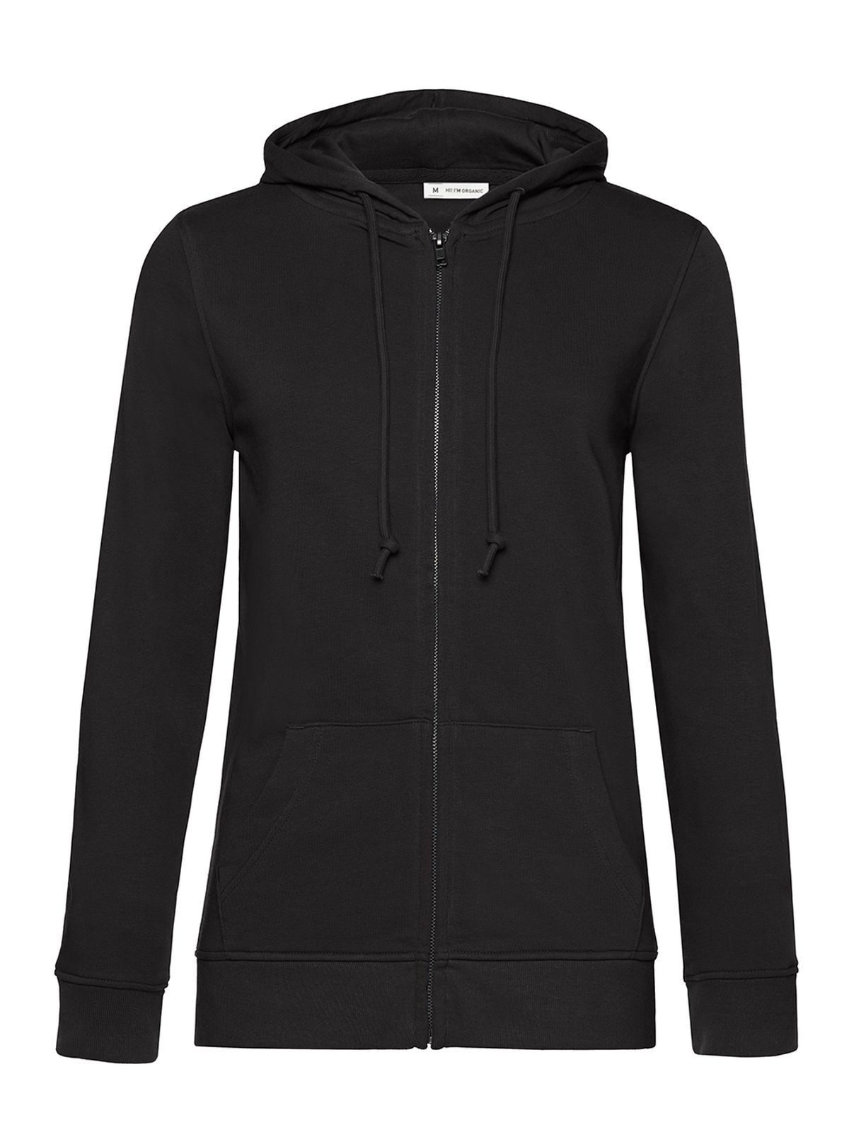 Sweat à capuche zippé bio /femme - BP005 - Noir pur