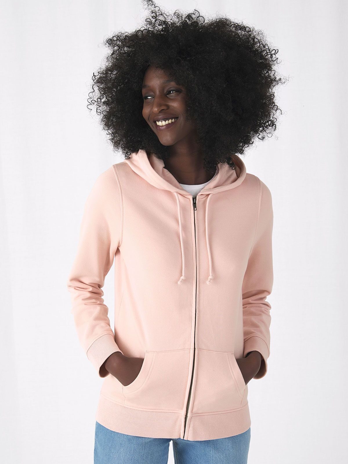 Sweat à capuche zippé bio /femme