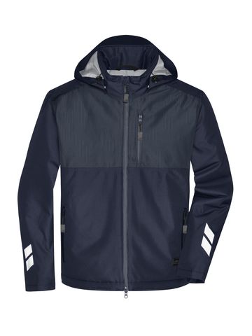 Veste de travail matelassée à coque rigide - NYCB - Marine/Carbone