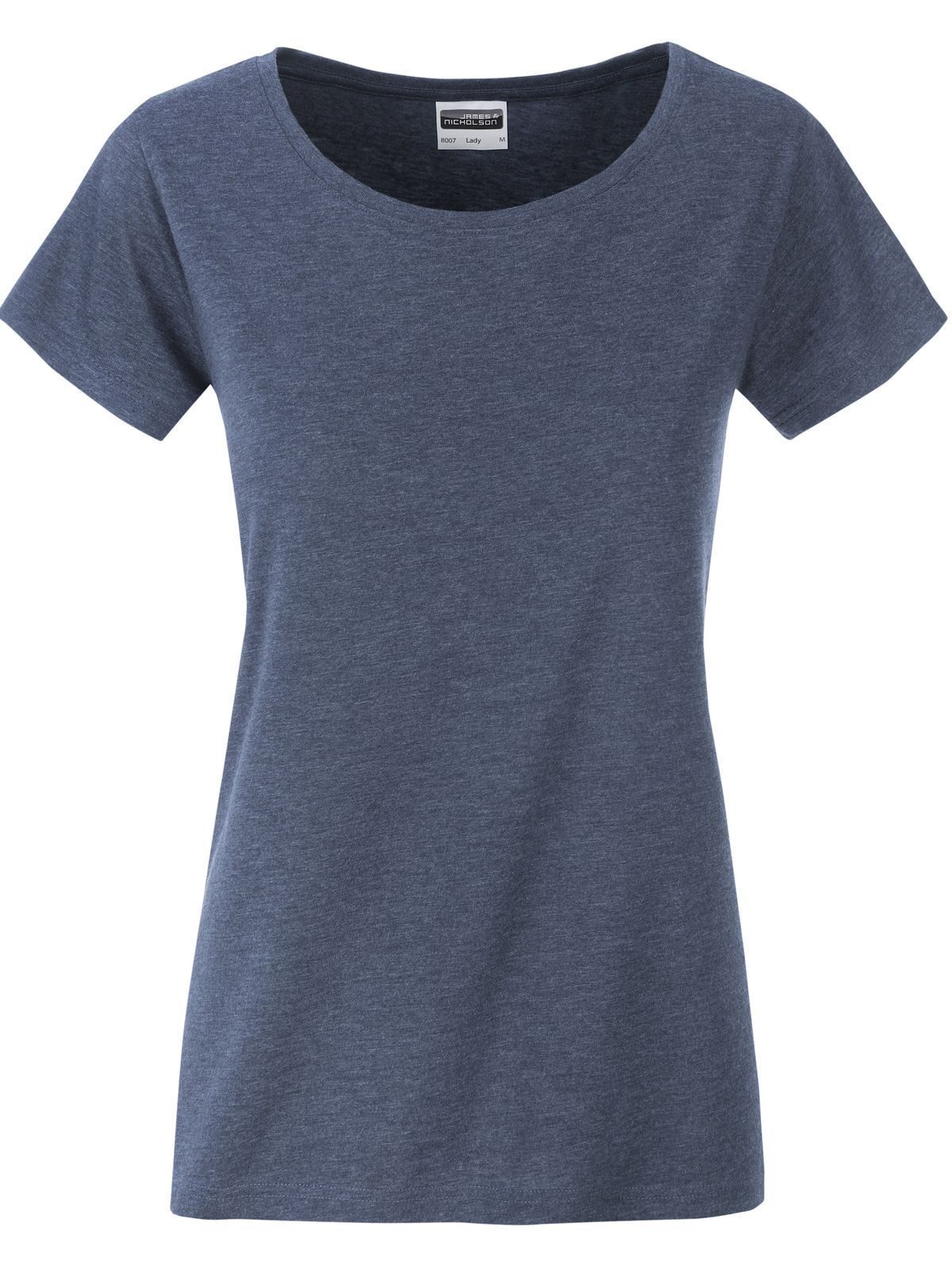 Dames Basic-T - LDEME - LICHTE DENIM MELANGE