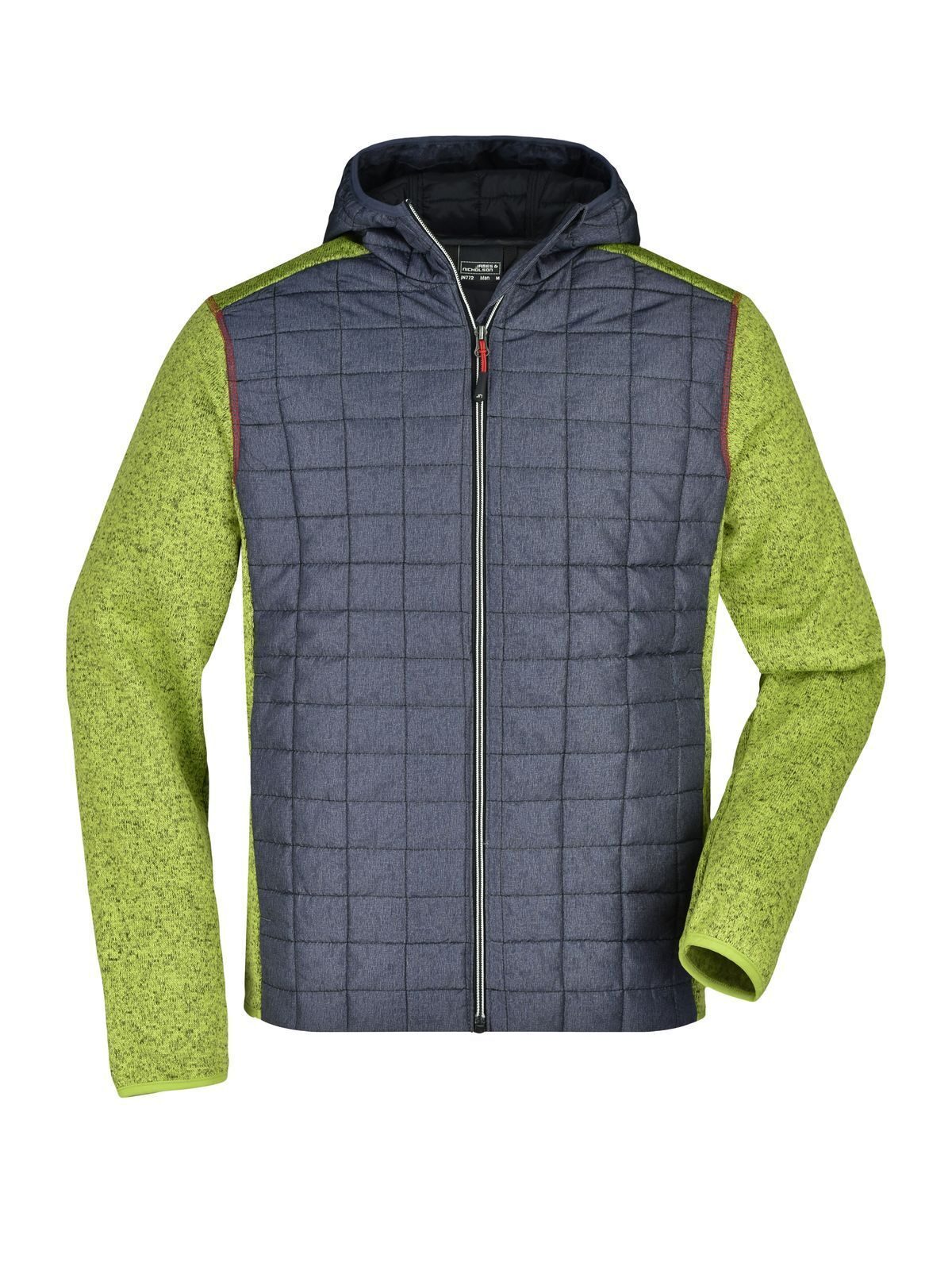 Veste hybride tricotée pour homme - KMANM - Mélange kiwi/mélange anthracite