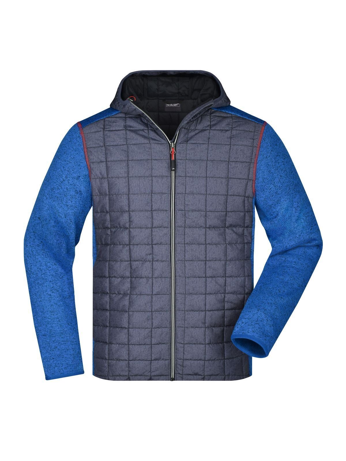 Veste hybride tricotée pour homme - RMANM - Mélange royal/Anthracite-Mélange