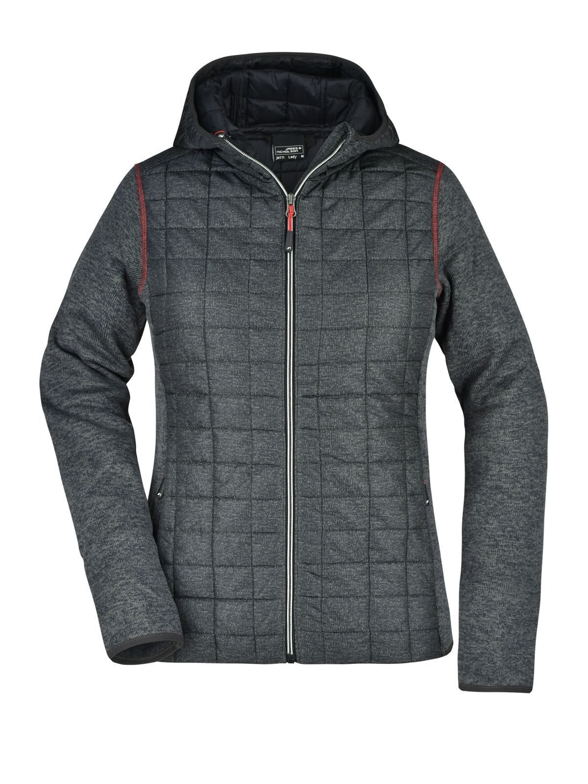 Veste hybride tricotée pour femme - GMANM - mélange - anthracite - mélange