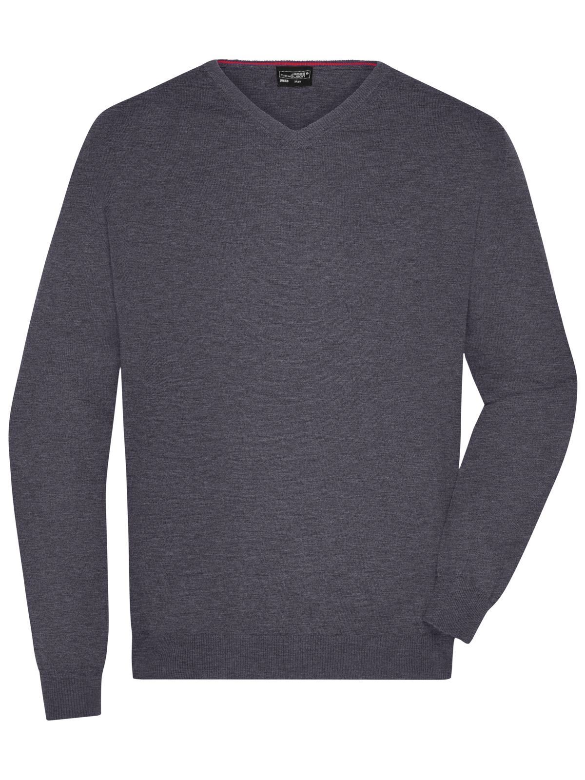 Herenpullover met V-hals - ANME - Antraciet-melange