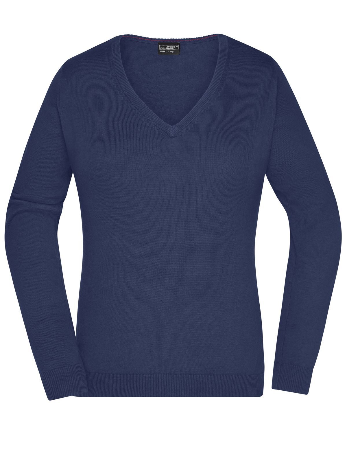 Damespullover met V-hals - MARINE MELANGE