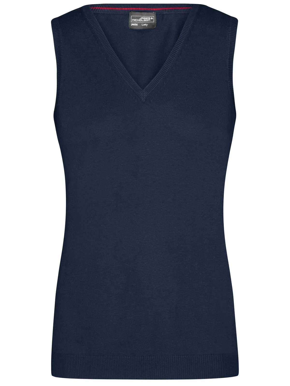 Damespullover met V-hals - MARINE MELANGE