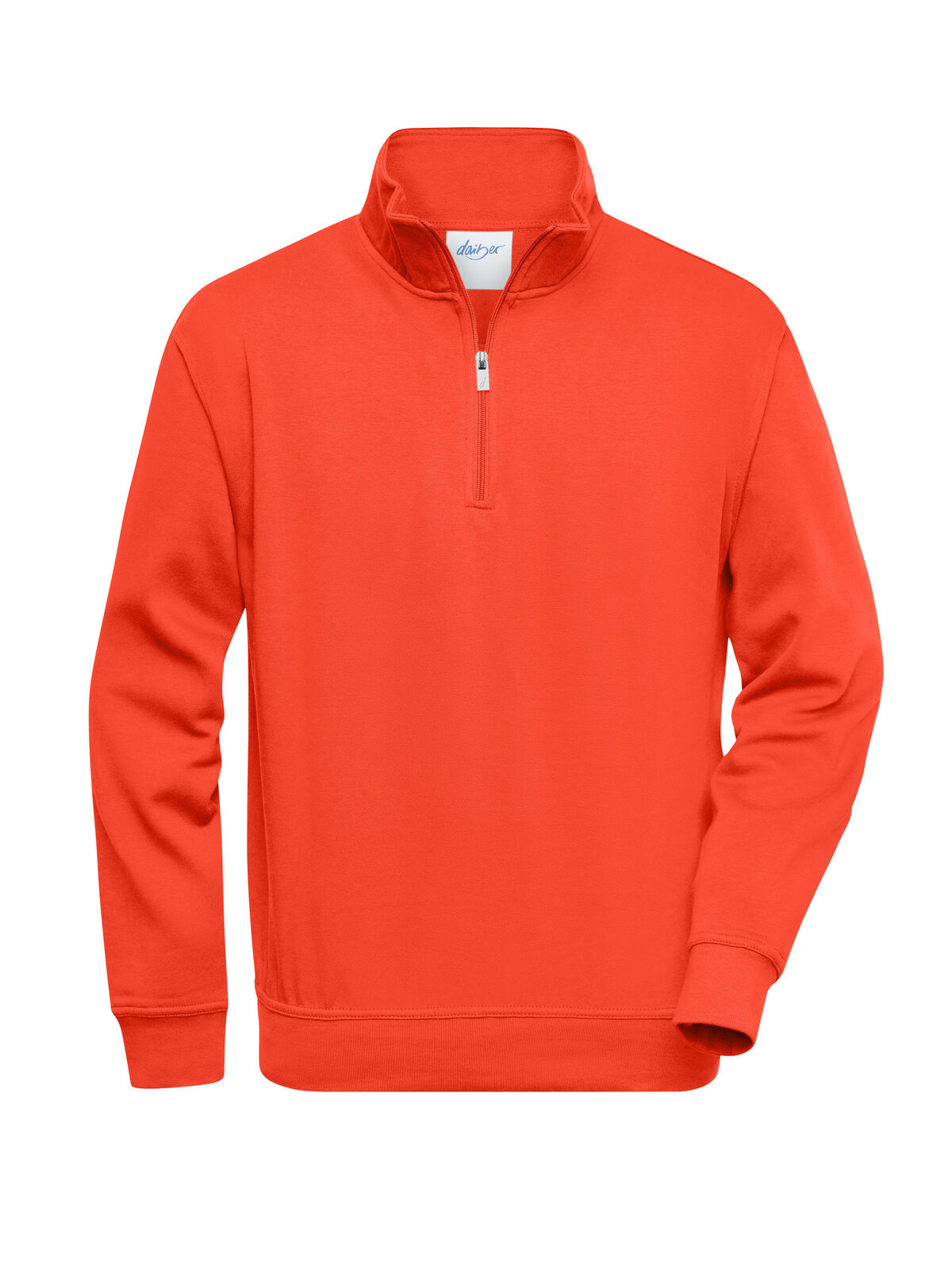 Sweat à demi-zip pour vêtements de travail - SPOR - Orange épicée