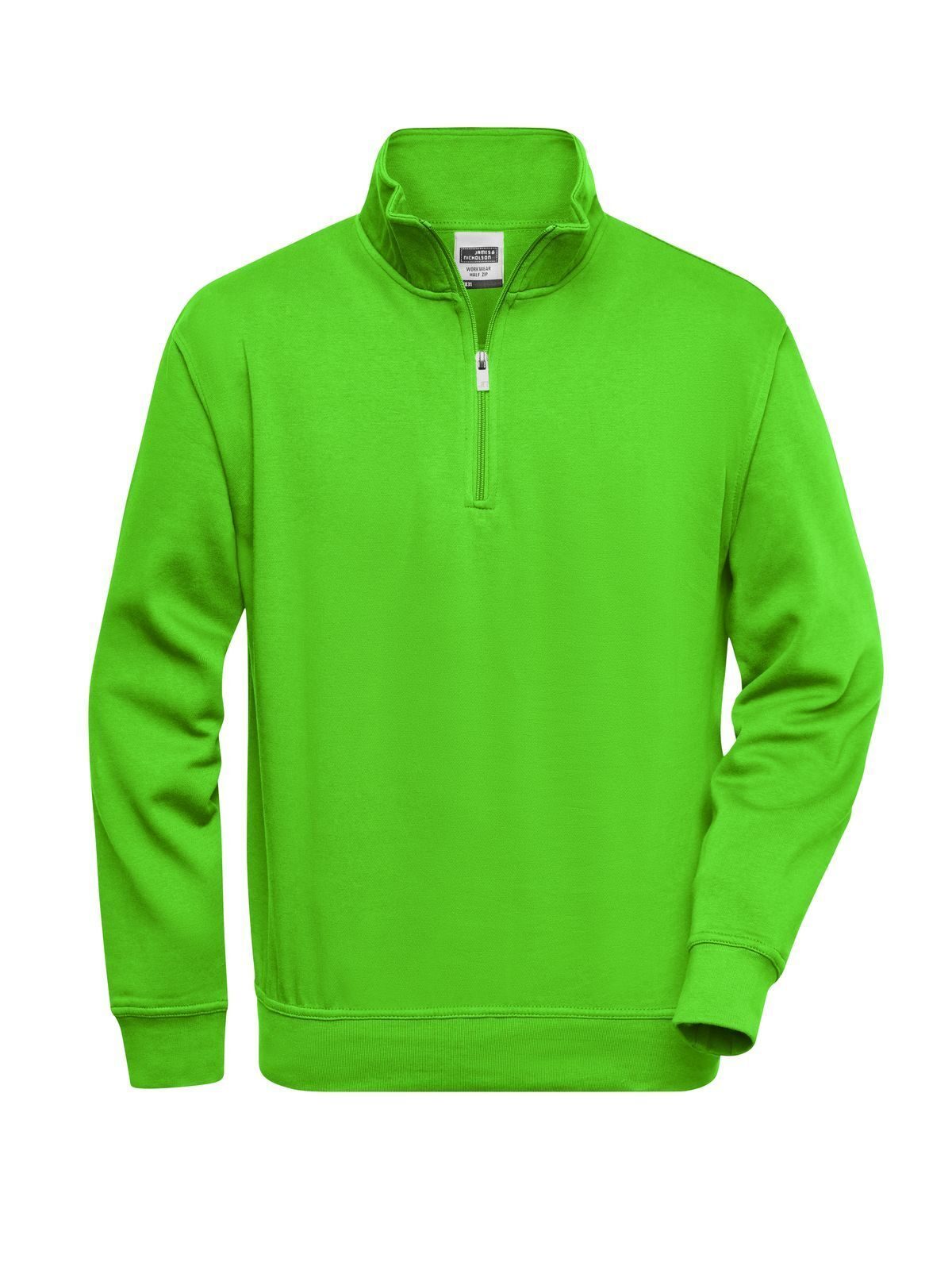 Sweat à demi-zip pour vêtements de travail - VERT CITRON