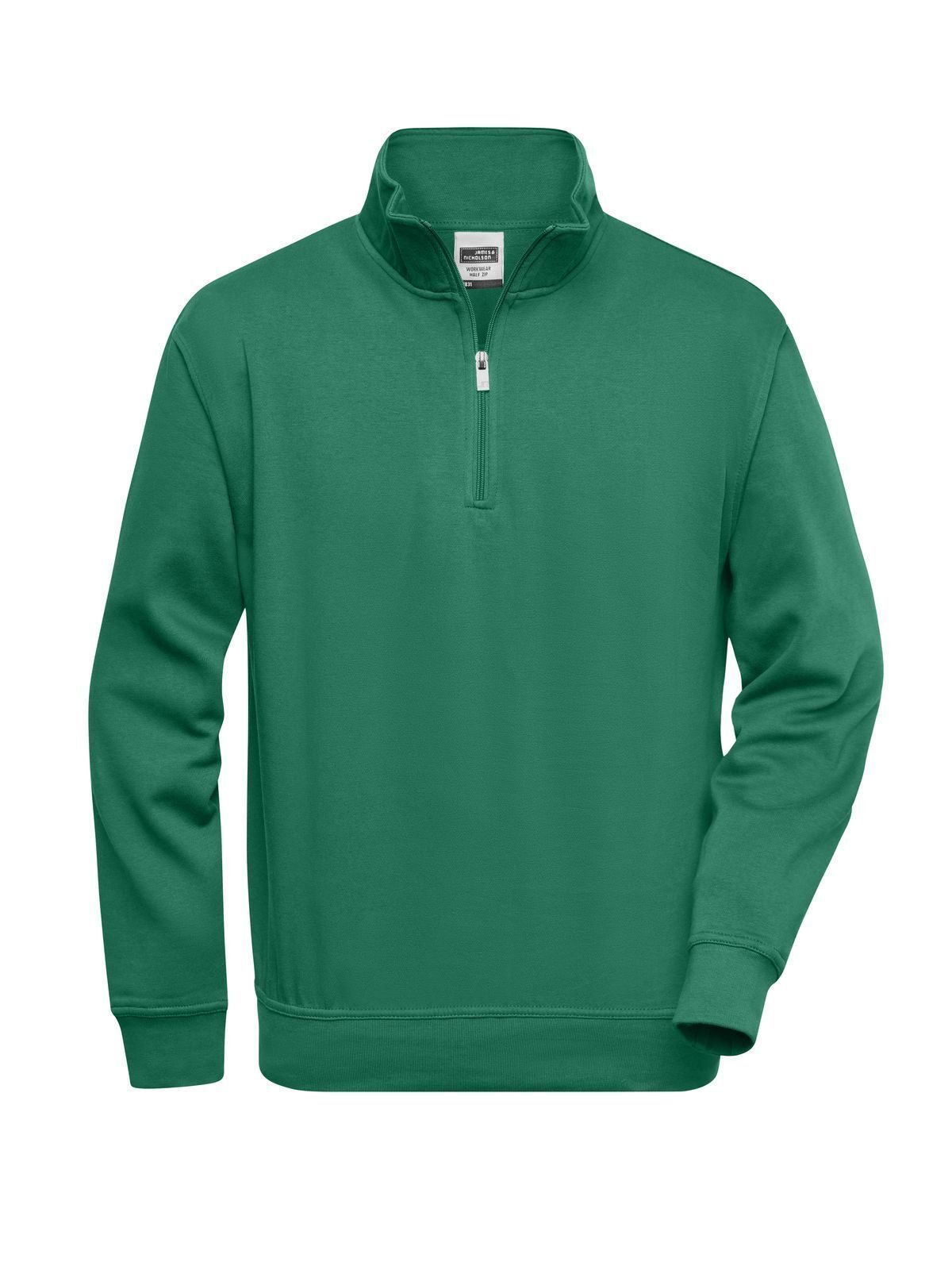 Sweat à demi-zip pour vêtements de travail - DGR - VERT FONCÉ