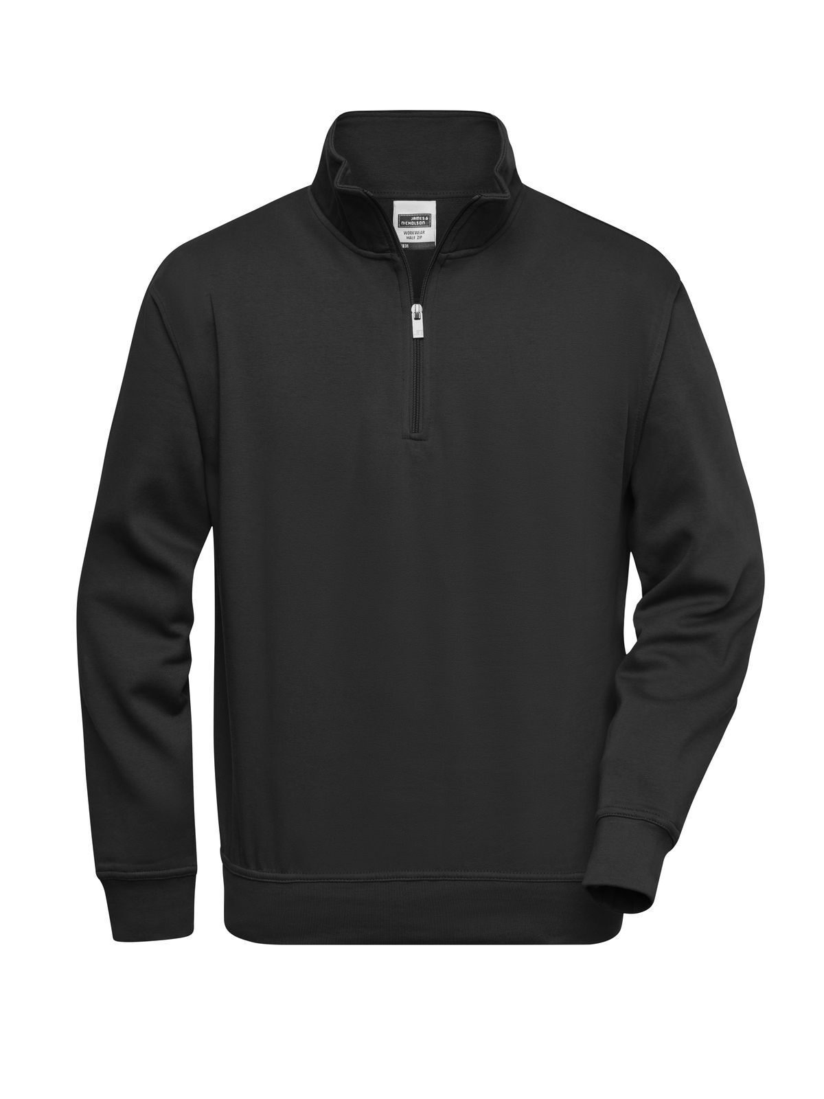 Sweat à demi-zip pour vêtements de travail - BL - Noir