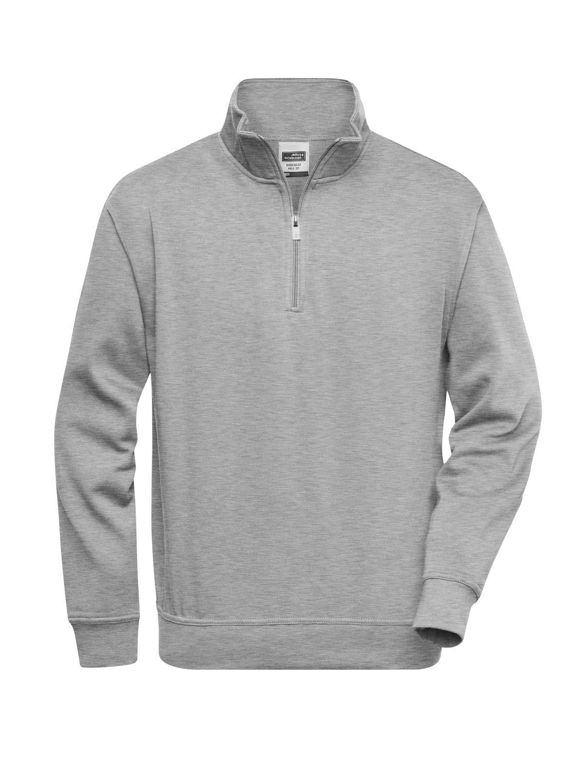 Sweat à demi-zip pour vêtements de travail - GREHE - Bruyère grise