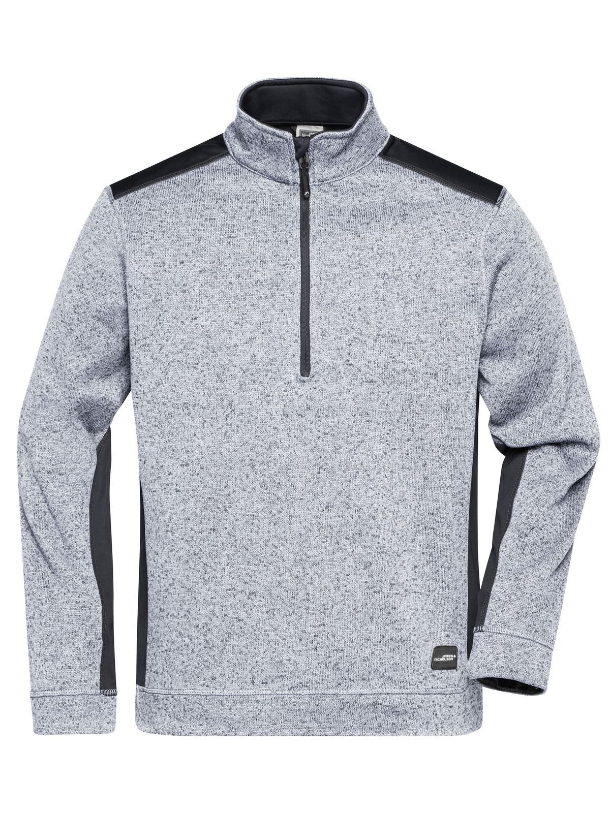 Pull en polaire tricoté pour homme à demi-zip - WHMCB - MÉLANGE BLANC - CARBONE