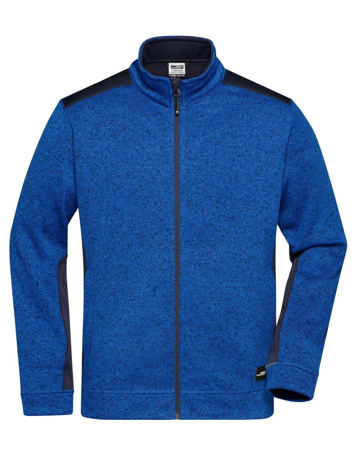 Gebreide fleece werkjas voor heren -STERK- - RYMNY - ROYAL MELANGE - NAVY
