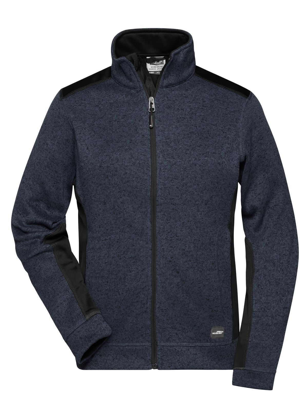 Veste polaire de travail tricotée pour femme - CBMBL - MÉLANGE DE CARBONE-NOIR