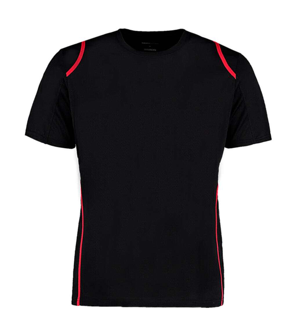 Normale pasvorm Cooltex® Contrast T-shirt - 154 - BCK-RED - Zwart/Rood