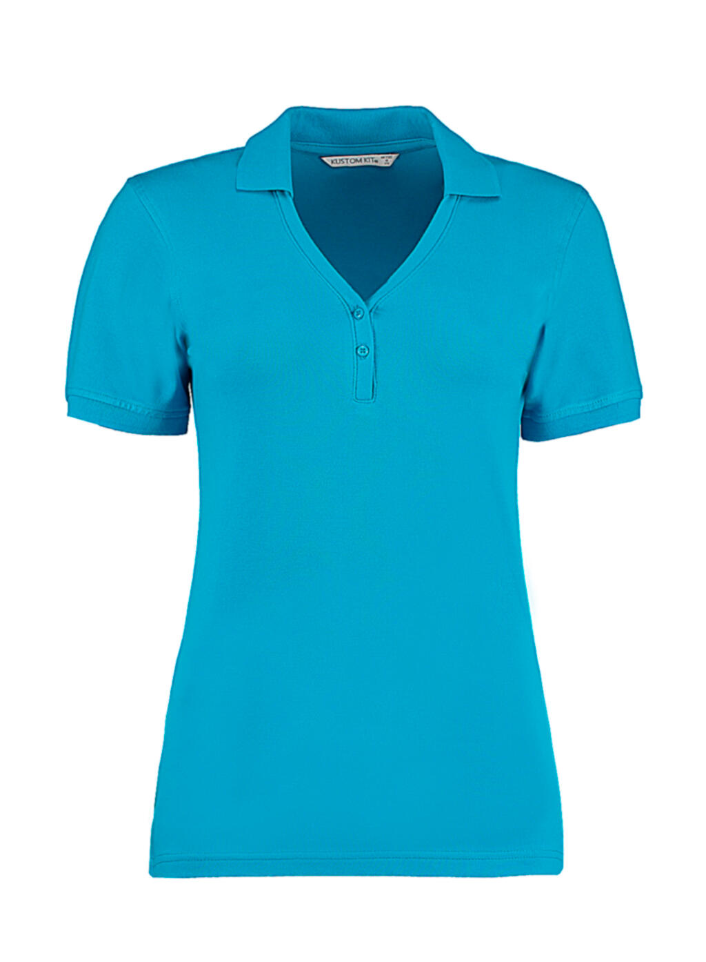 Polo Comfortec à col en V Sophia - 536 - Turquoise