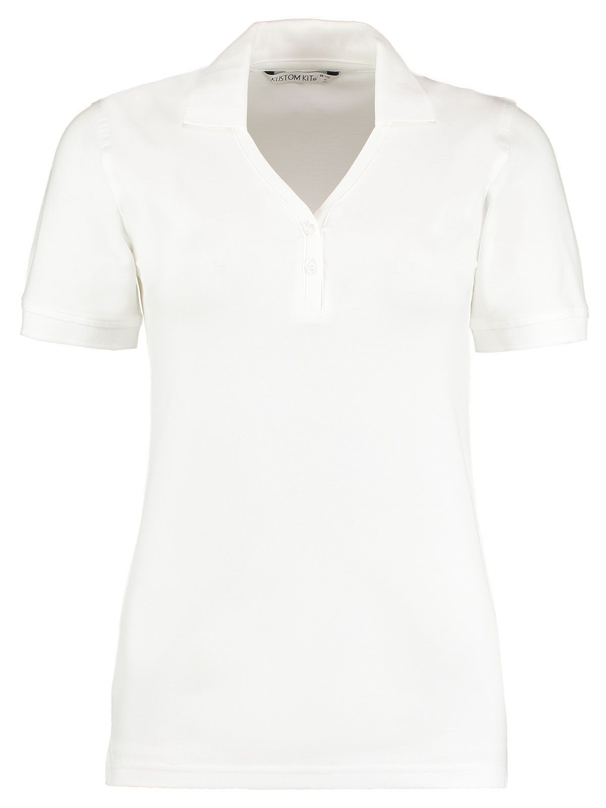 Polo Comfortec à col en V Sophia - WHI - Blanc