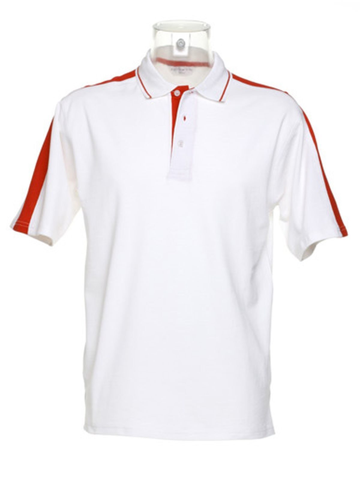 Sportief poloshirt - WIT-ROOD - Wit/Rood