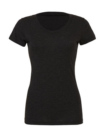 T-shirt en mélange de trois matières avec col rond - 130 - MÉLANGE TRIcolore CHARBON-NOIR