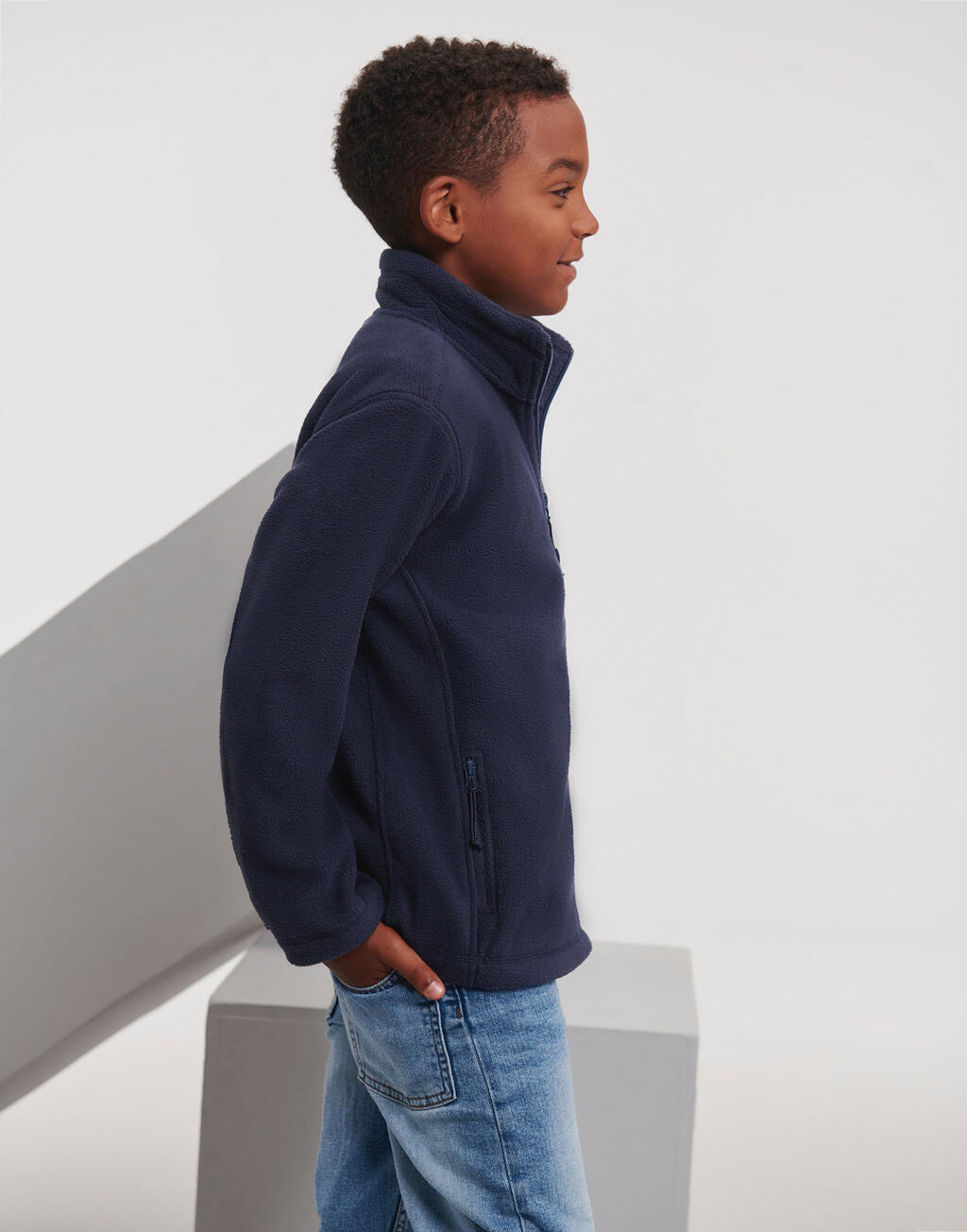 Kinder fleece met volledige ritssluiting voor buiten. - BUR - Bourgogne