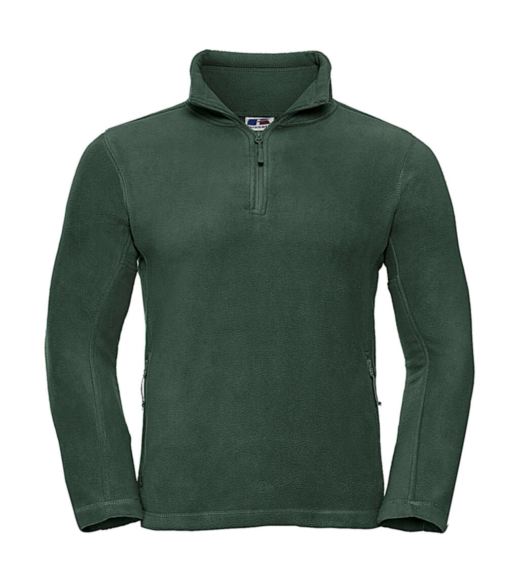 Outdoor fleece met kwartrits - 38 - Flesgroen