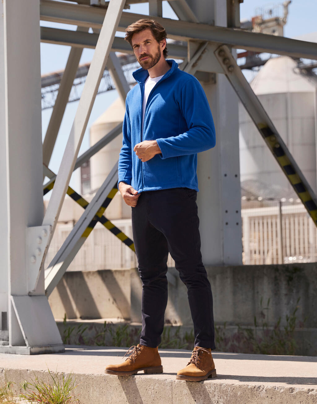 Heren outdoor fleece met volledige ritssluiting
