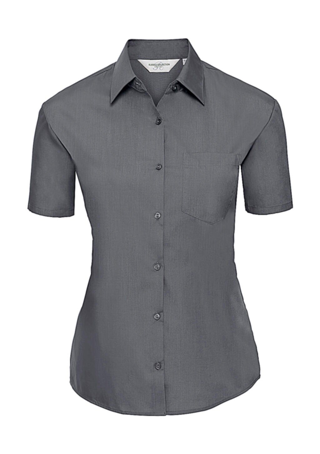 Chemise en popeline à manches courtes pour femme - 127 - Convoi Gris