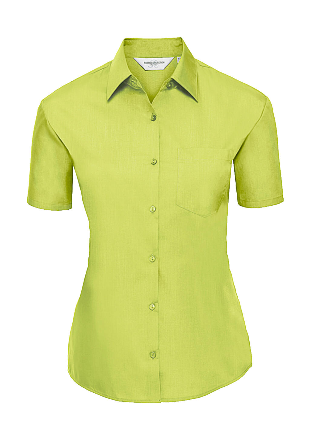 Chemise en popeline à manches courtes pour femme - 521 - Citron vert