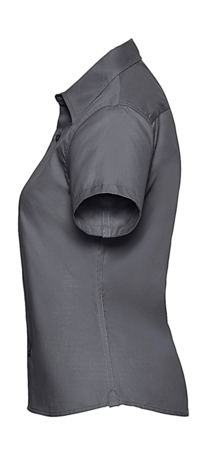 Klassiek dameshemd van twill met korte mouwen