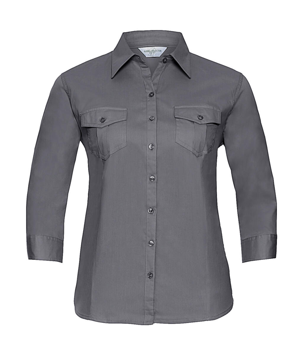 Damesblouse met 3/4 mouwen en manchetten - XW - Zink