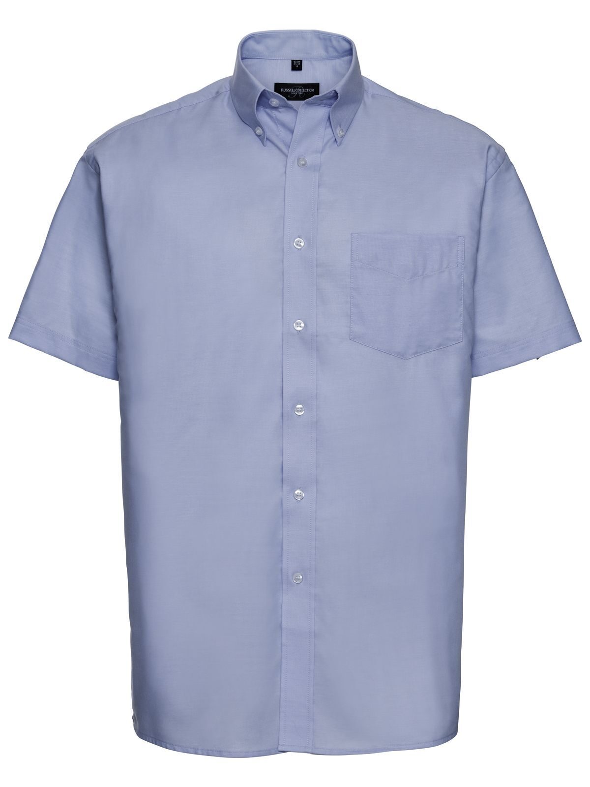 Klassiek Oxford overhemd met korte mouwen voor heren - OD - Oxfordblauw